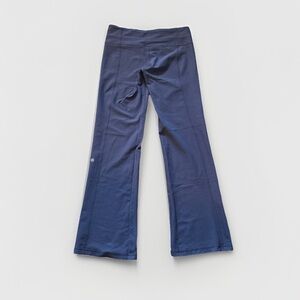 Lululemon Groove Flare Wide Leg Yoga Pant Purple Reversible Leggings Womens Sz 4